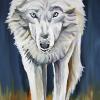 White Wolf, 18" x 36", acrylic on canvas